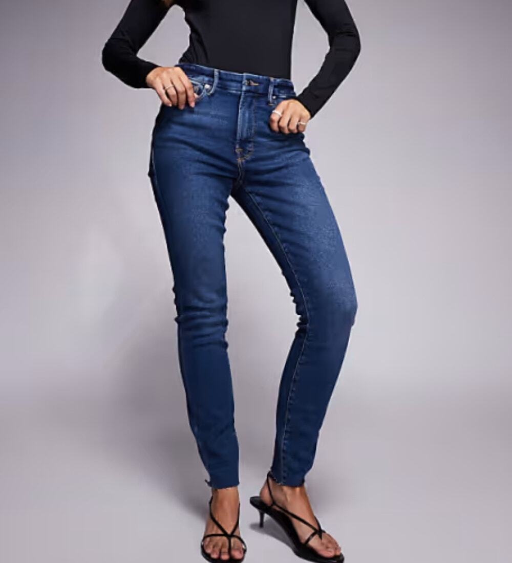 Good American Good Legs Skinny Jeans Dark Wash Blue Denim High Waist Size 10/30